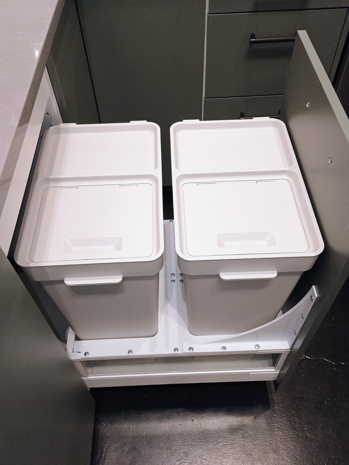 Recycling Bin Drawer Fix Kit for IKEA MAXIMERA | Garbage Pull-Out Recycling hack gallery