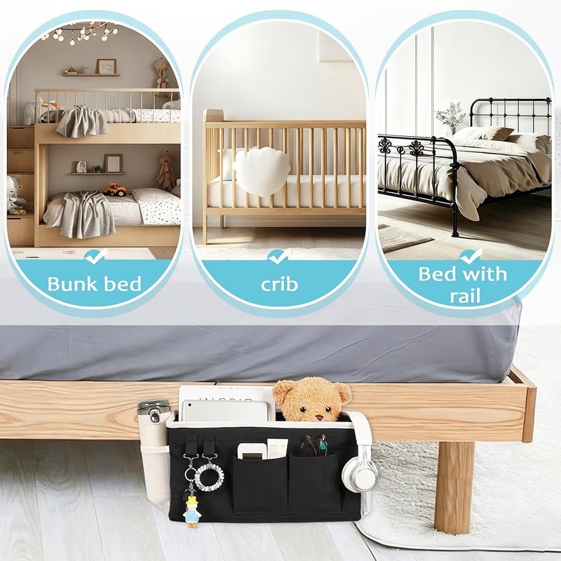 Bedside Caddy/Bedside Storage Bag Hanging Organizer for Bunk and Hospital... gallery