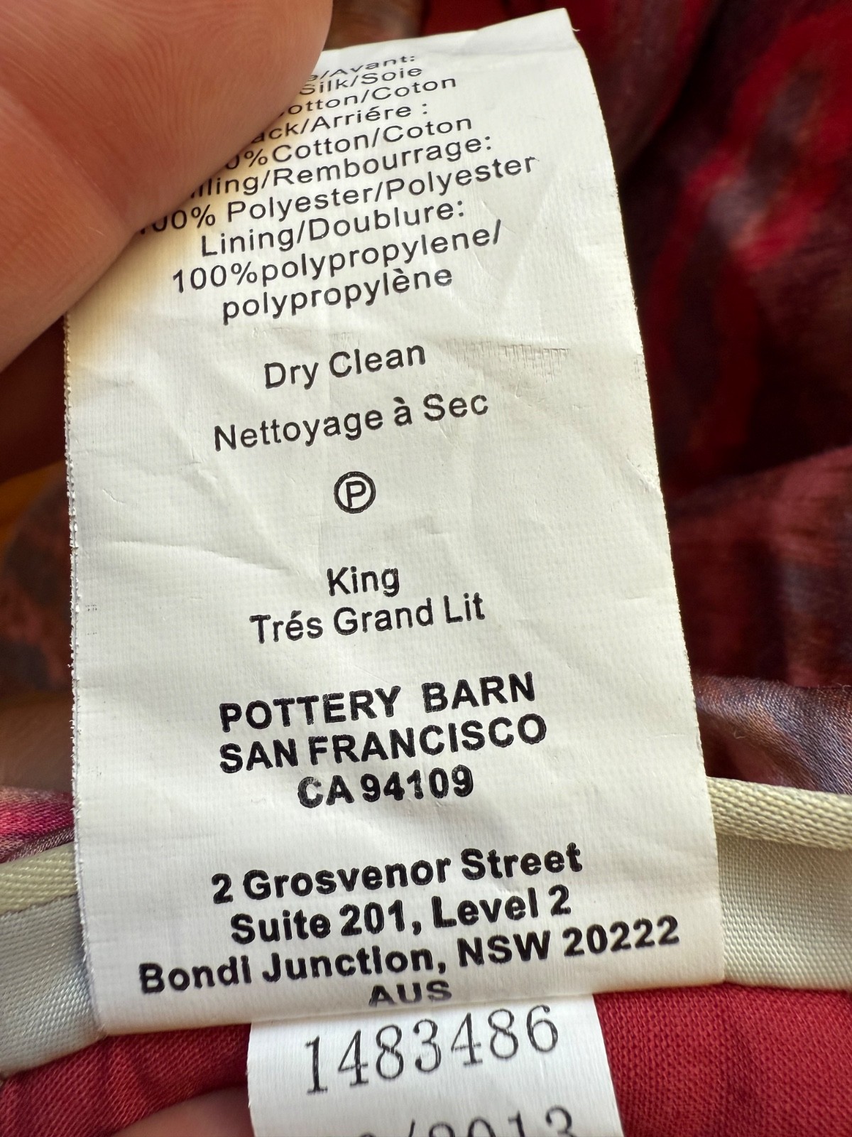 Pottery Barn King Comforter Set Silk Blend Paisley Quilted 2 Standard Shams EUC! gallery