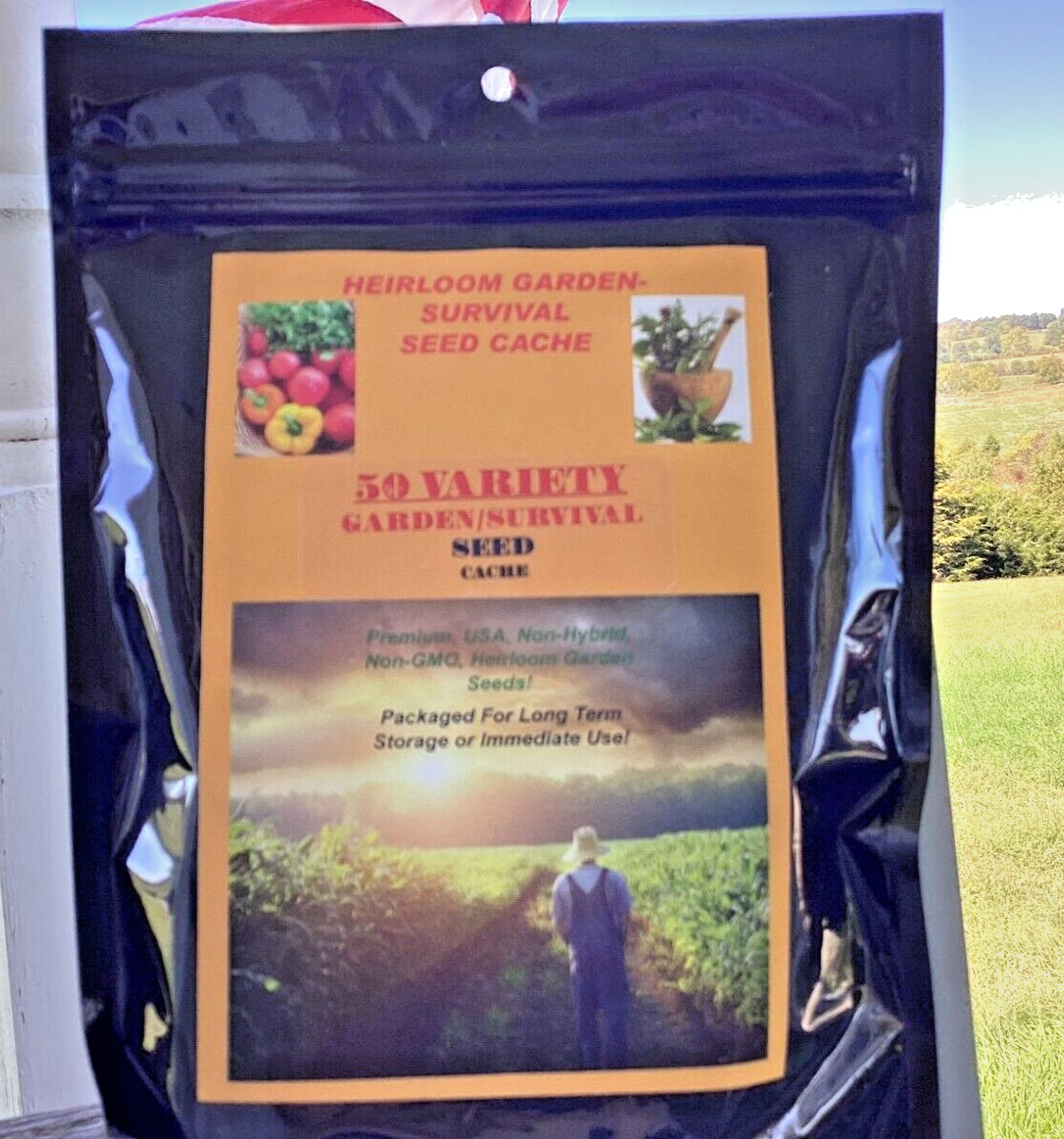 50 Heirloom Varieties! Preppers Survival /Garden Seed Cache Over 22,000 Seeds gallery