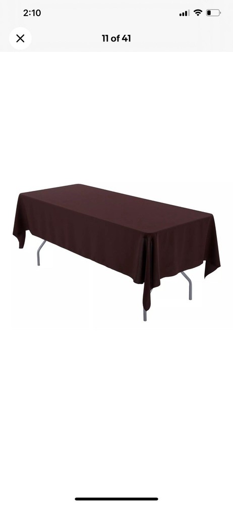 60" X 84" Tablecloth in Rectangular Polyester Tablecloth Wedding Event Party