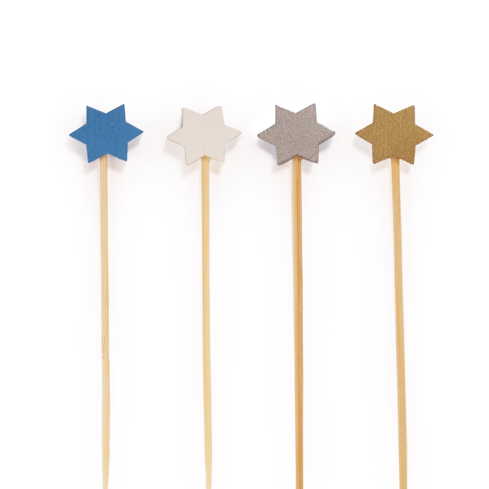 BambooMN - Bamboo Cocktail Appetizer Holiday Hanukkah 6-Point Star Skewer Picks gallery