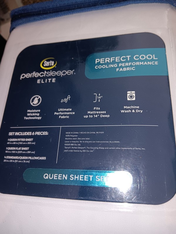 SERTA PERFECT SLEEPER SOFT WHITE 6 PIECE QUEEN COOLING SHEET SET 100% POLY NIP gallery