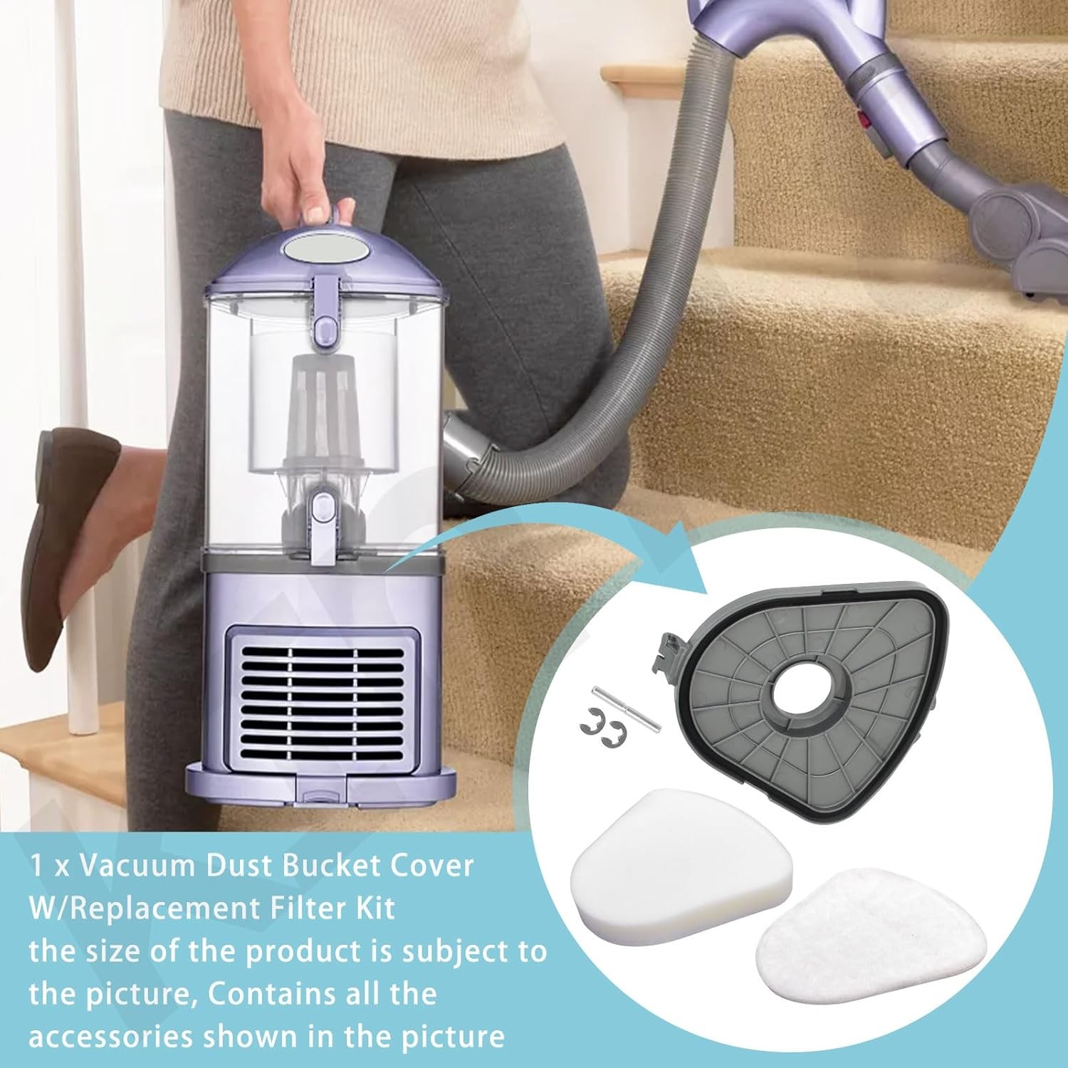 VACUUM DUST BUCKET COVER W/RPL FILTER FOR SHARK NAVIGATOR LIFT AWAY V-ACUUM W gallery