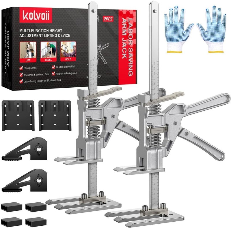 Labor Saving Arm Jack 2 Pack - Height Adjustable, 10” Lifting Capacity Tool gallery