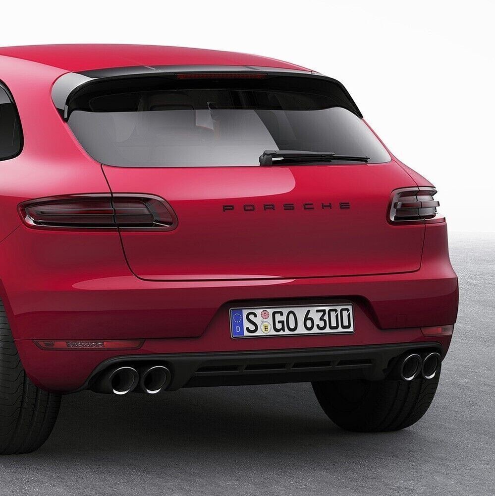 New Matte Black Porsche Letters Rear Badge Emblem Look Deck lid 991-559-235-91 gallery