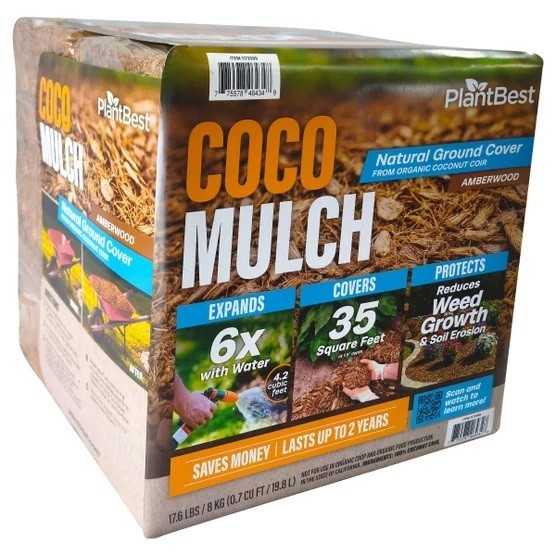 2-PACK MegaMulch Expanding Coconut Coir Natural Ground Cover, FREE SHIPPING, NEW gallery