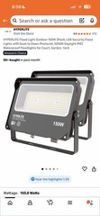 HYPERLITE LED Flood Light 150W 2 Pack 18000LM 5000K Daylight 150W, Bronze