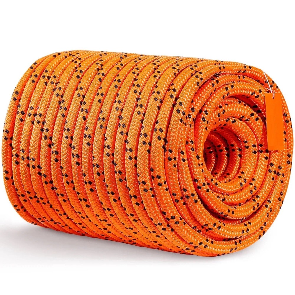 Double Braided Polyester Rope, 3/4 in x 220 ft, 24 Strands, 12700 LBS Breaking