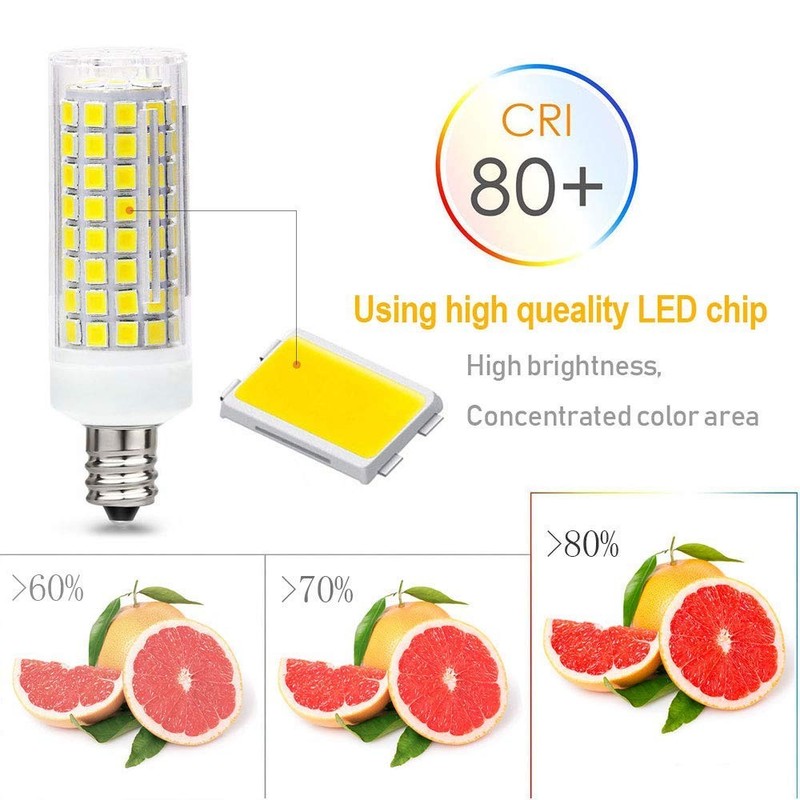 4 Pack E12 LED Corn Light Bulb Dimmable 100W Equivalent 1000LM 6000K Chandelier gallery