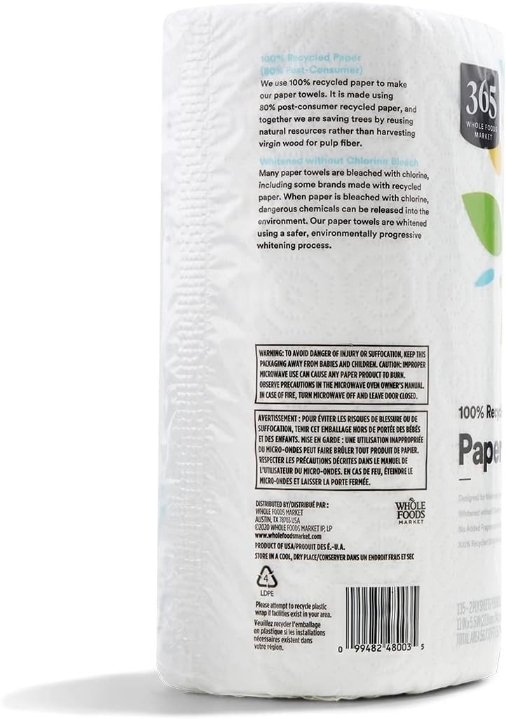 Eco-Friendly Jumbo Paper Towels - 100% Recycled, Ultra-Strong, 135 Sheets gallery