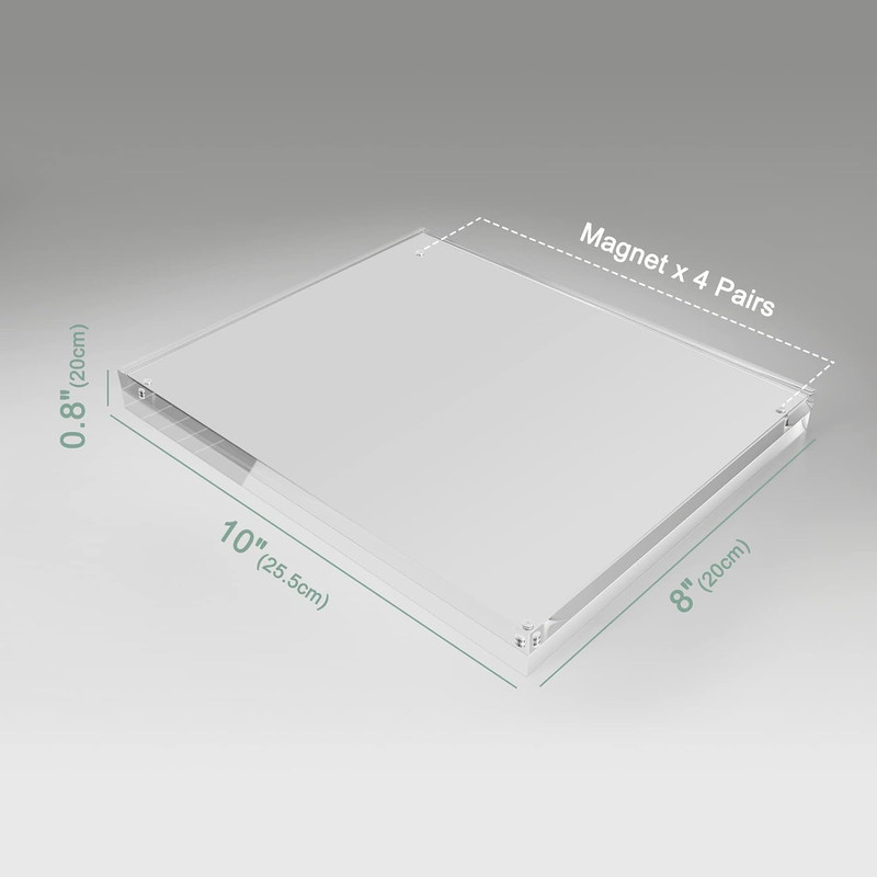 Acrylic Frames 8x10 - 5 Pack Double-Sided Magnetic Desktop Display Frames gallery