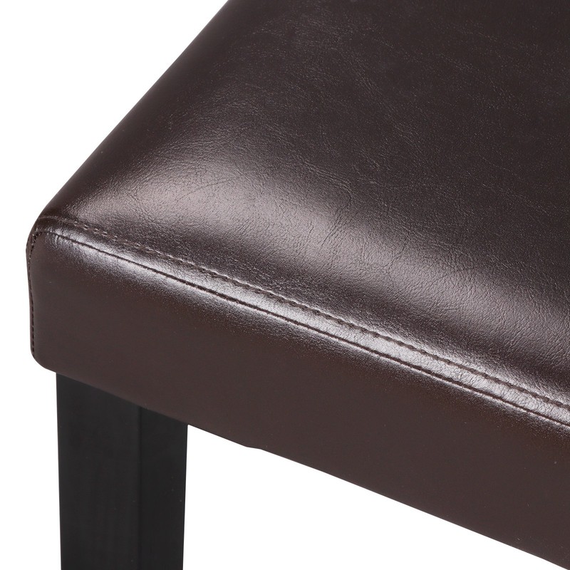4PCS Dining Room Chairs Formal Parson Chairs With Leather Accent Solid Wood gallery