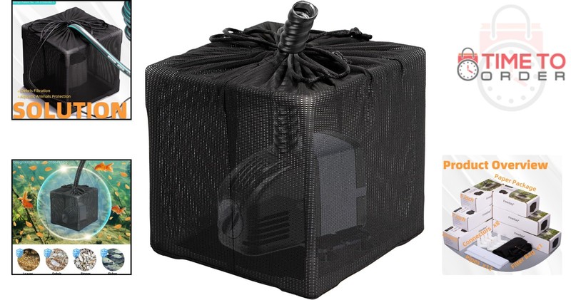 Pond Filter Cube Mesh Water Pump Barrier Anti-Clogging 10 inch Outdoor gallery