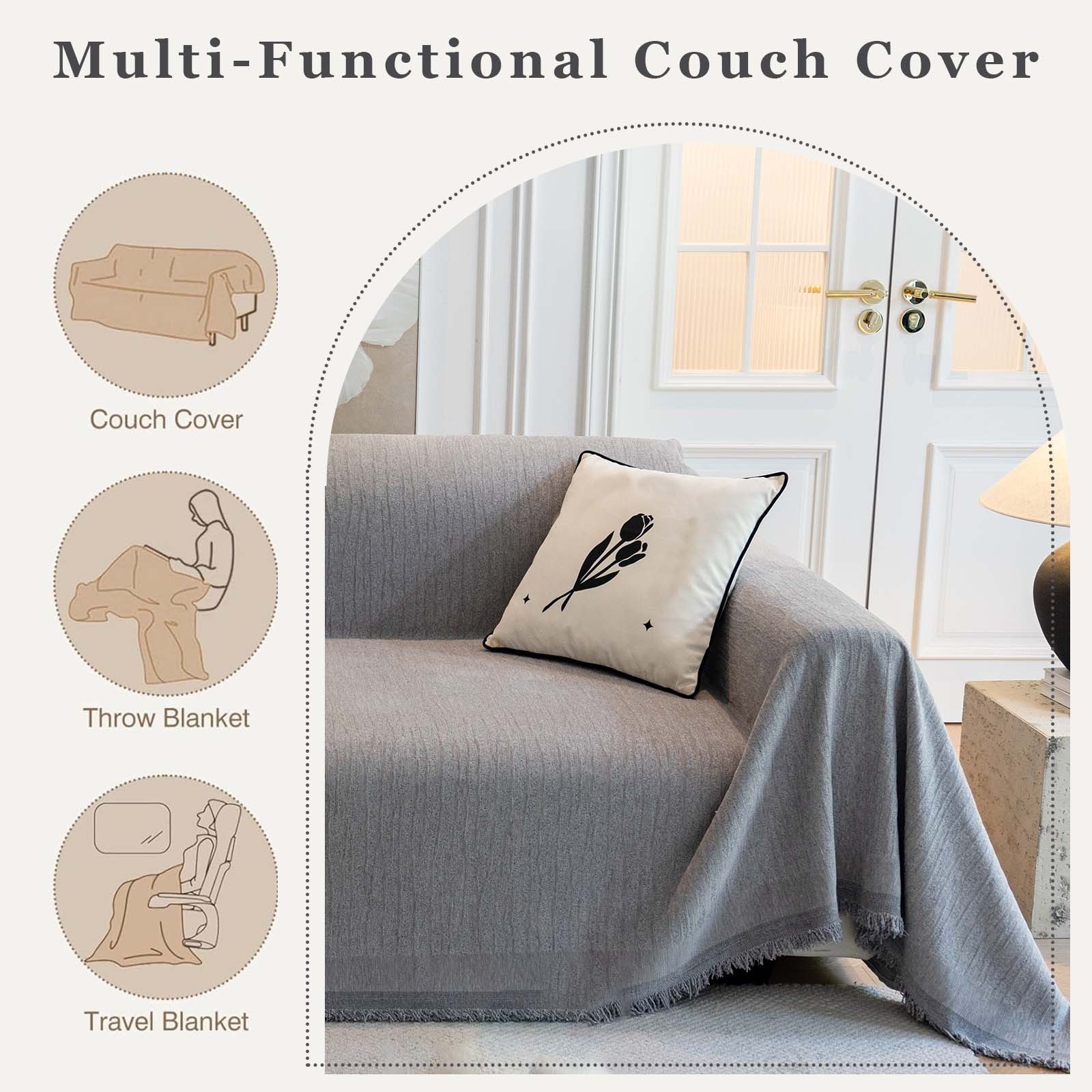 Couch Slipcovers for Sofa Cover Boho Couch Protector with Tassel Couch Cover gallery