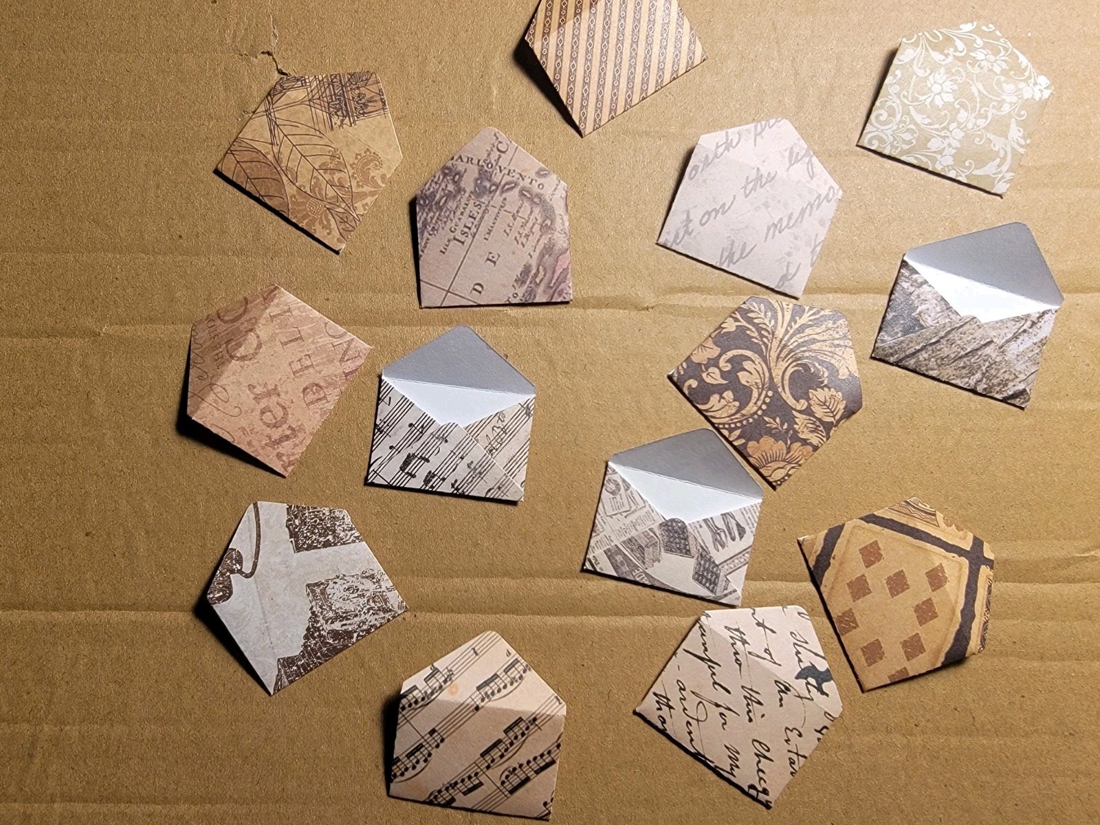 Assorted tiny design paper & cardstock envelopes 10pcs from Vintage designs gallery