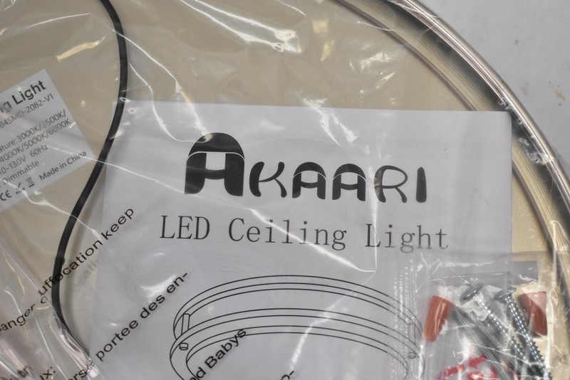 AKAARI LED Ceiling Light 2-Pack 11in Flush Mount 36W Dimmable 3000-6000K Nickel gallery