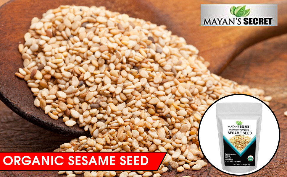 USDA Certified Organic hulled Sesame Seeds,Gluten Free, Raw, Keto Bulk Wholesale gallery