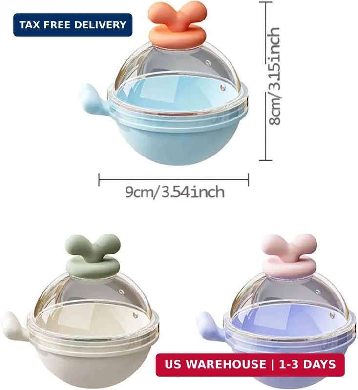 4pcs Ice Cube Mold Ball Boxes with Lid, 2.36in Diameter Large Sphere Ice Maker f gallery