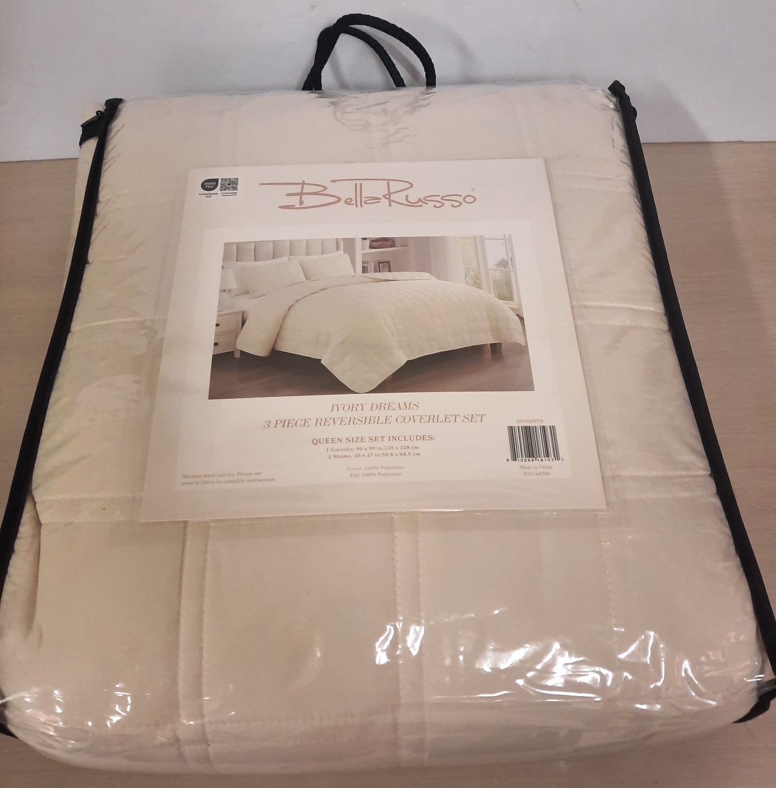 Bella Russo Bedding Set Queen Ivory Dreams 3 Piece Reversible Coverlet Set - New gallery