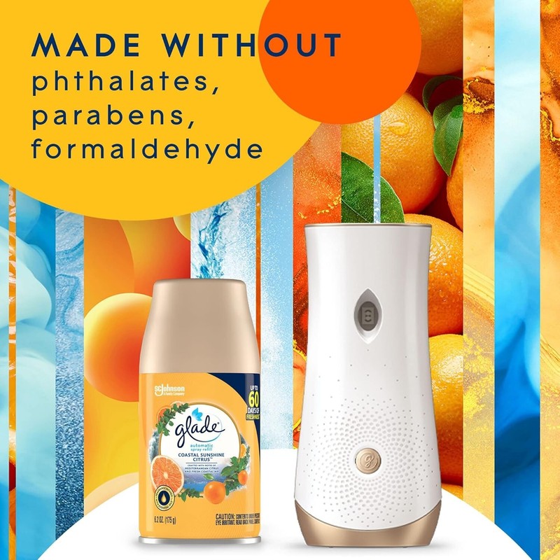 Glade Automatic Spray Refill, Air Freshener for Home and Bathroom, Coastal Sunsh gallery