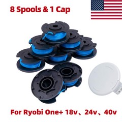 8-Pcs Weed Eater String Replacement for Ryobi 18v/24v/40v Cordless Trimmers 1Cap