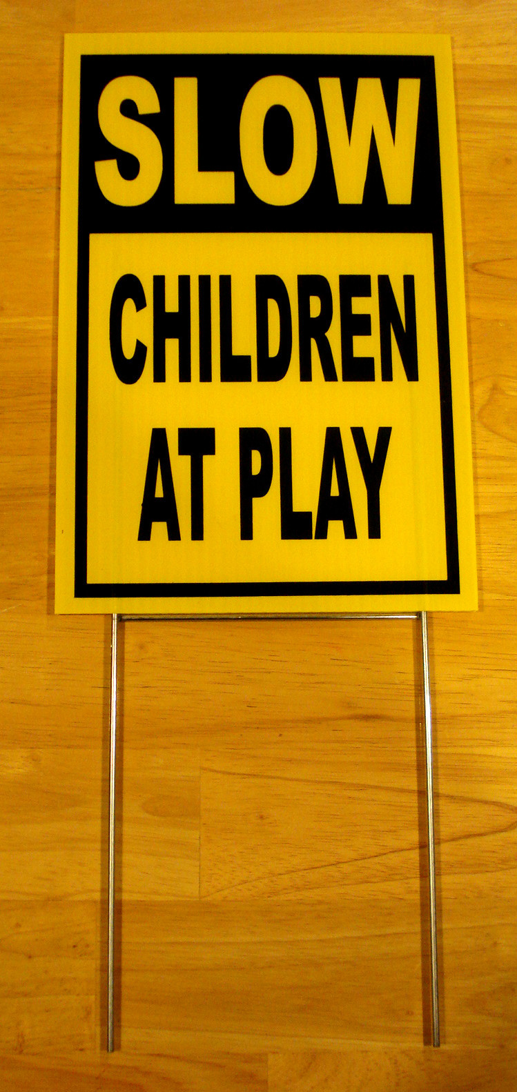 SLOW -- CHILDREN AT PLAY Coroplast SIGN with stake 8x12 gallery