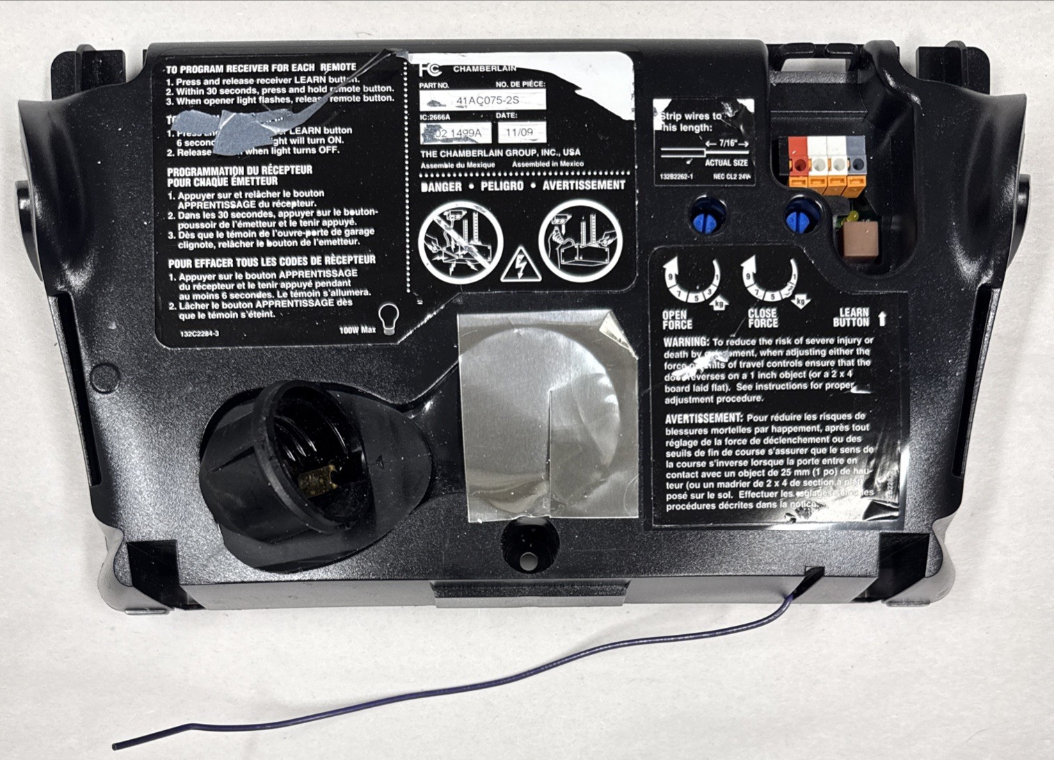 LiftMaster 41AC075-2S Receiver Logic Board W/ End Panel 315MHZ Chamberlain WORKS gallery