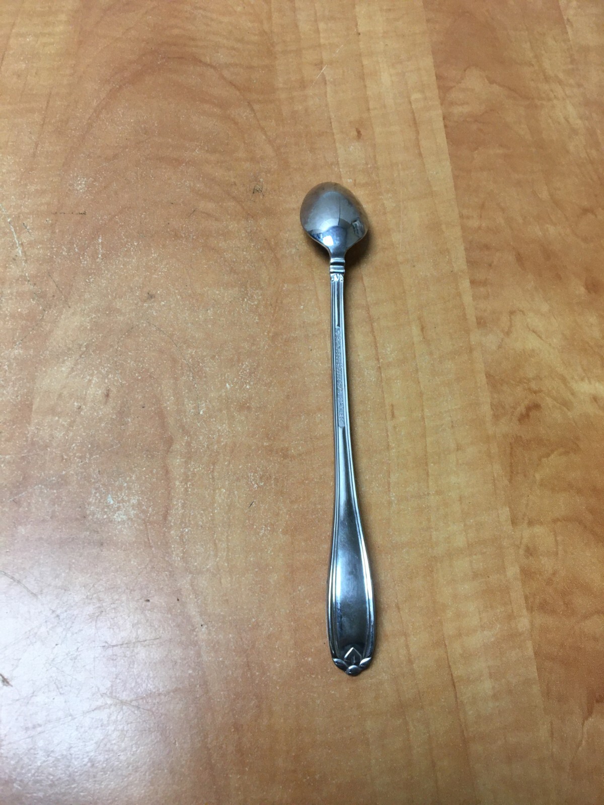 Princess House BARRINGTON Stainless Frosted 18/10 Flatware ICED TEA SPOON gallery
