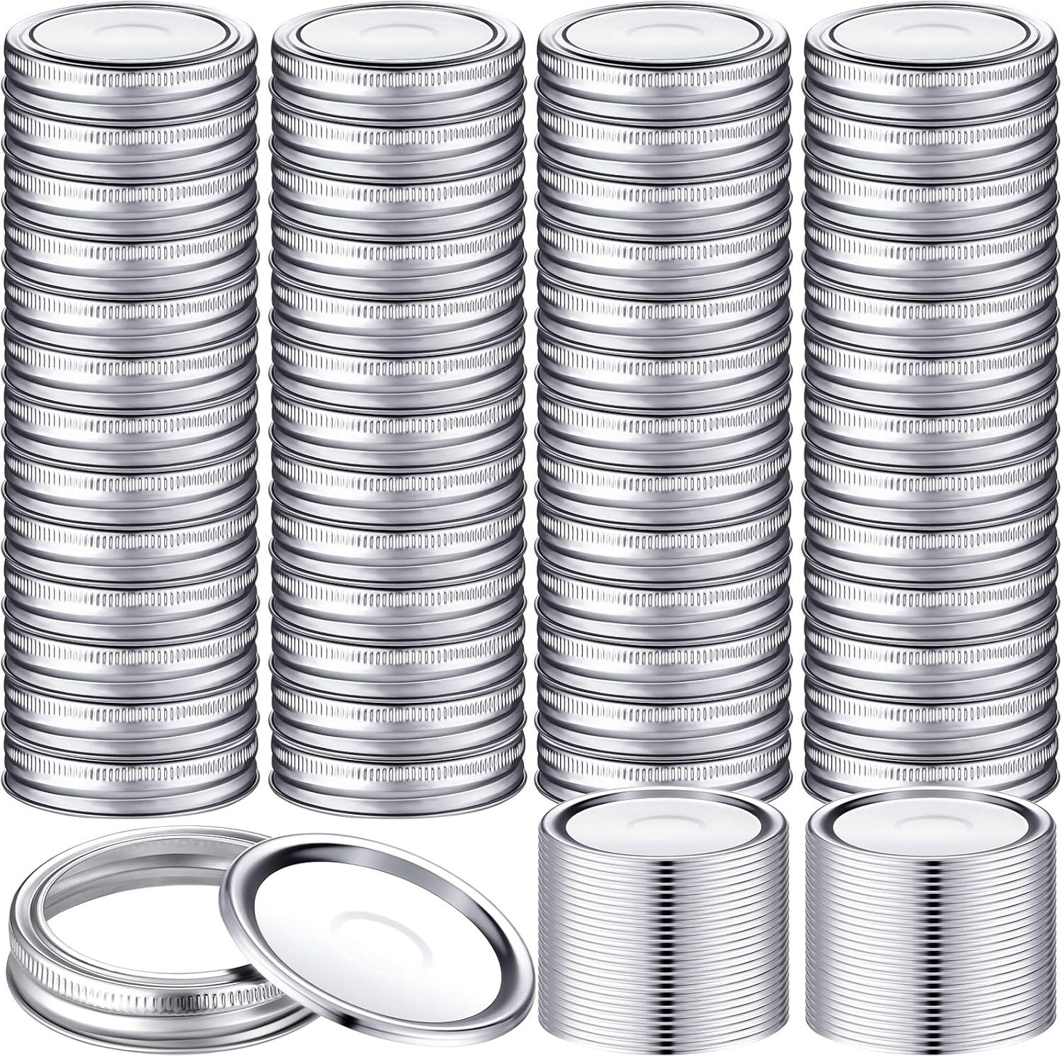 100 Pcs Regular Mouth Canning Lids with Rings 70Mm Mason Jar Lids gallery