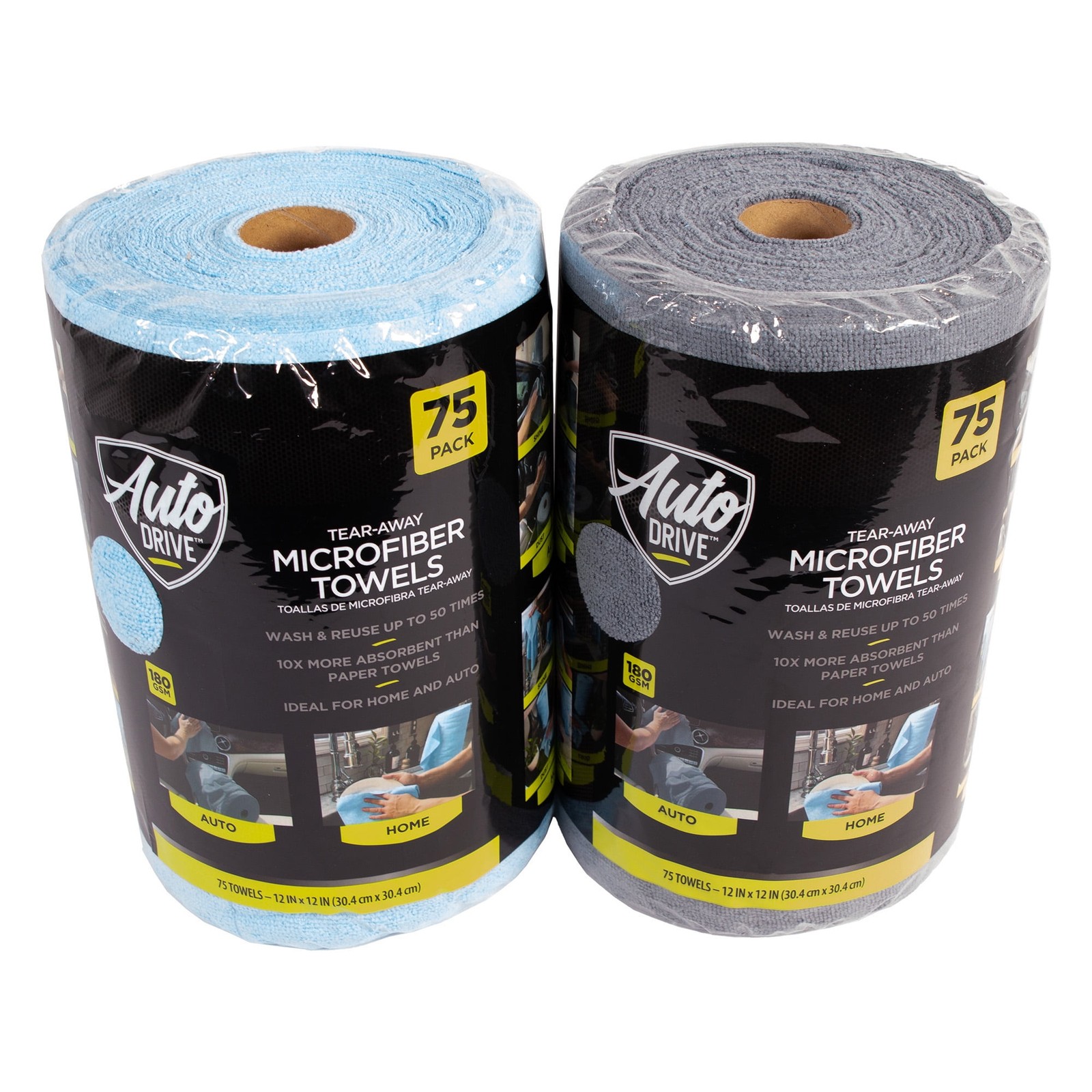 Tear Away Multi-Purpose Microfiber Towels on a Roll, Cleaning 75 Pack gallery