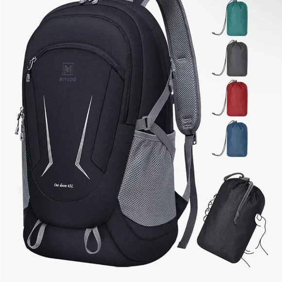 Backpack - Ultra Lightweight Packable Backpack for Travel Camping, BLACK 2