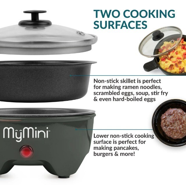 MyMini Noodle + Rice Cooker & 5" Non-Stick Skillet (Blackberry) 260 Watts [G5] gallery