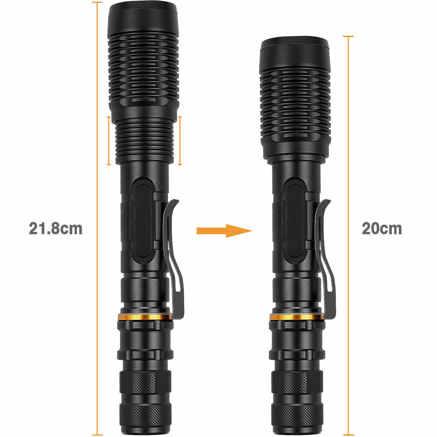 2Pack LED Powered Flashlight For Police Tactical XML 18650 5-Zoom Mode US gallery