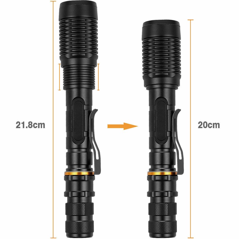 2Pcs LED Powered Flashlight For Police Tactical XML 18650 5-Zoom Mode NEW gallery