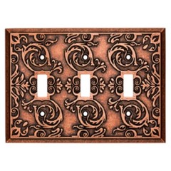 Copper Triple Switch Plate Triple Toggle Wall Plate Fairhope