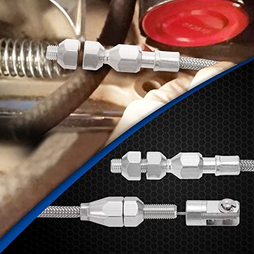 24" Universal Throttle Cable Stainless Steel Braided Covering Locking 24 inch gallery