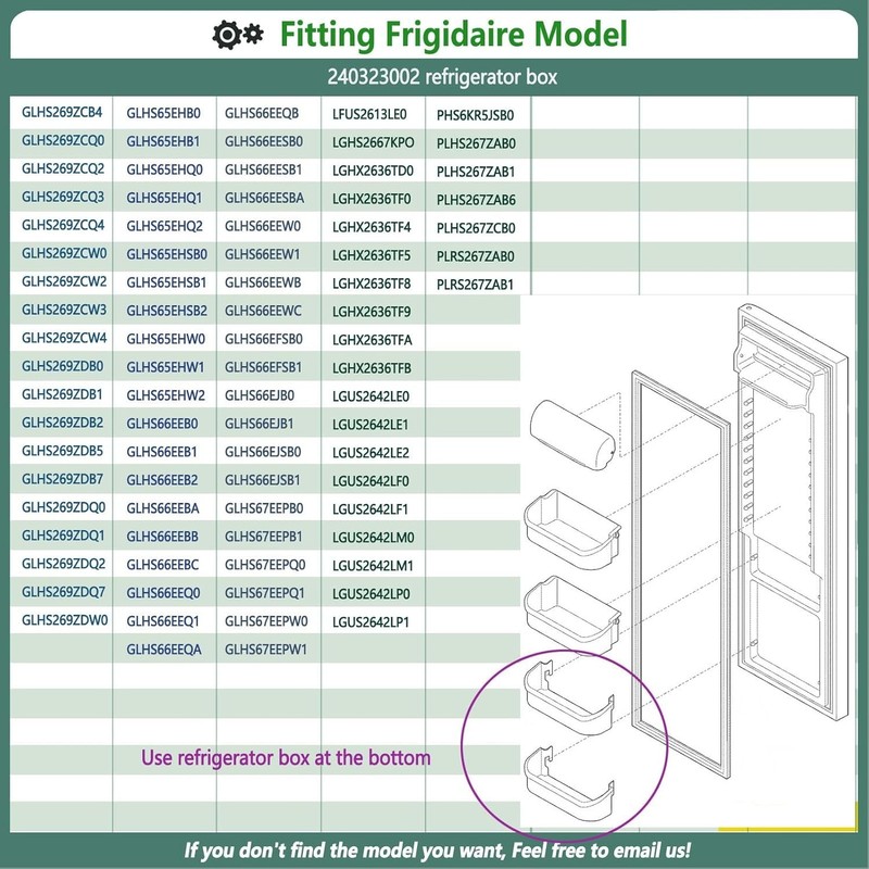 Refrigerator Door Bin Shelf Compatible with Frigidaire or Electrolux, Bottom ... gallery