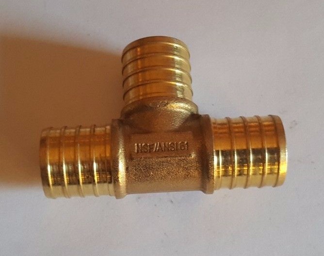10 Pcs. 1" X 1" X 1" Pex Tee, One Inch Pex Tee, Lead Free Brass 23-1-3=10 gallery