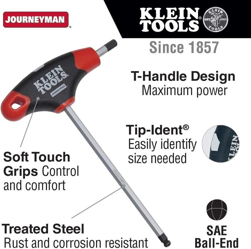 Durable 1/8-Inch Ball End Hex Key with Ergonomic T-Handle for Maximum Control gallery