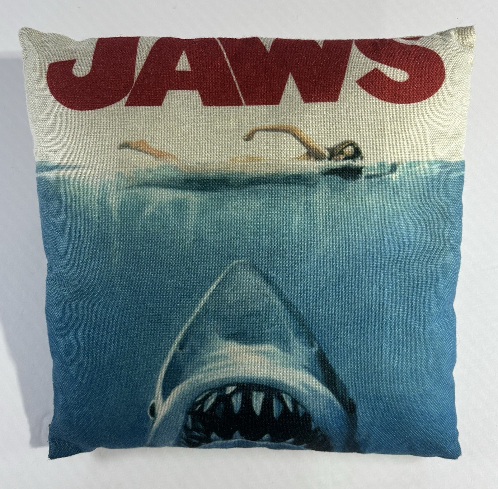 Jaws Pillow 2-Sided RARE Zippered Bottom Opening 17x17” gallery