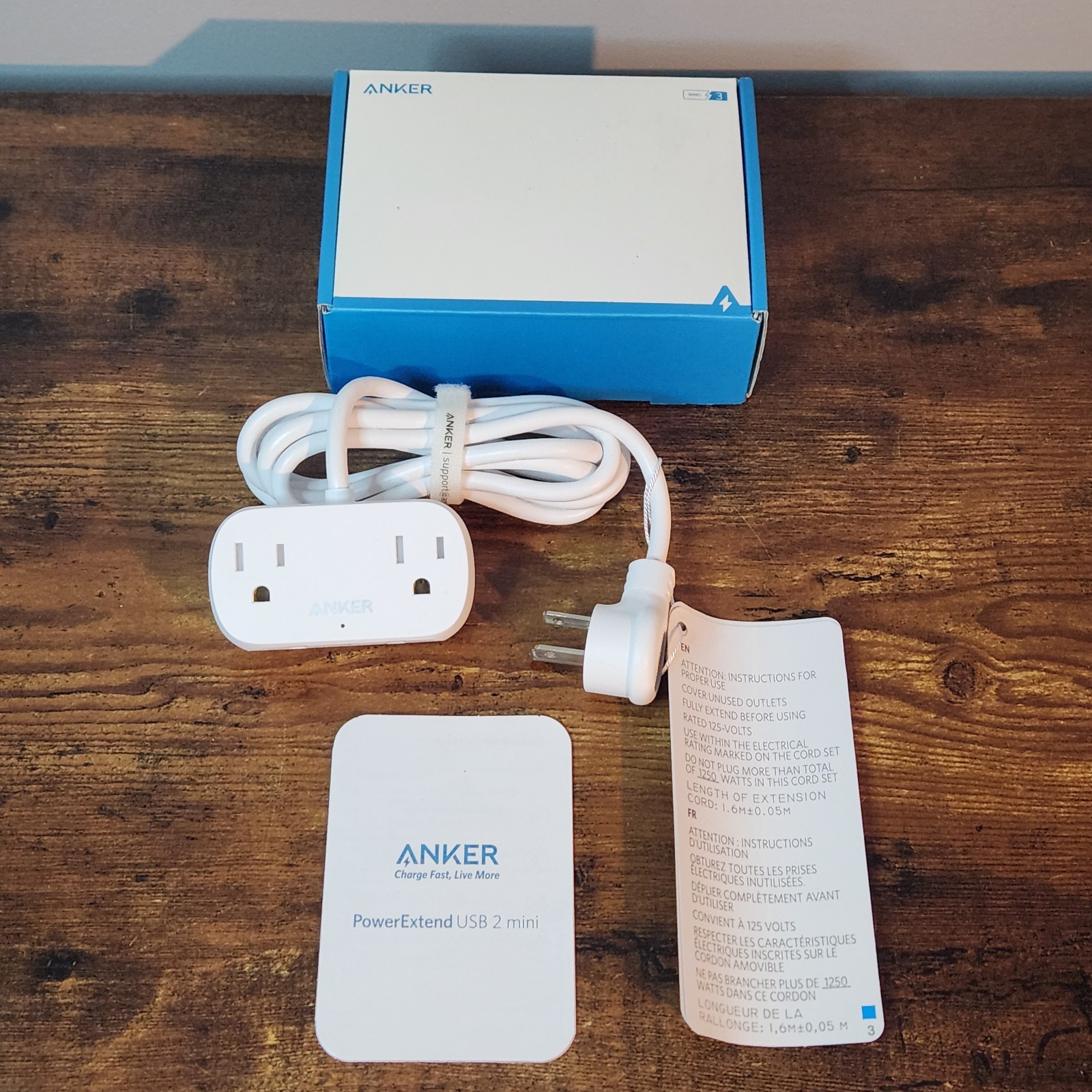 Anker PowerExtend USB 2 Mini – A9123 Compact Power Strip – 2 Outlets / 2 USB gallery