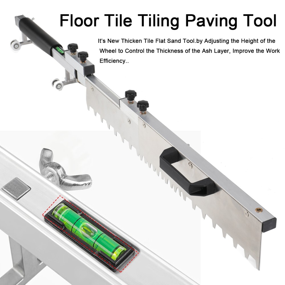 New Thicken Tile Flat Sand Tool Manual Floor Ash Leveling Paving Tool Foldable gallery