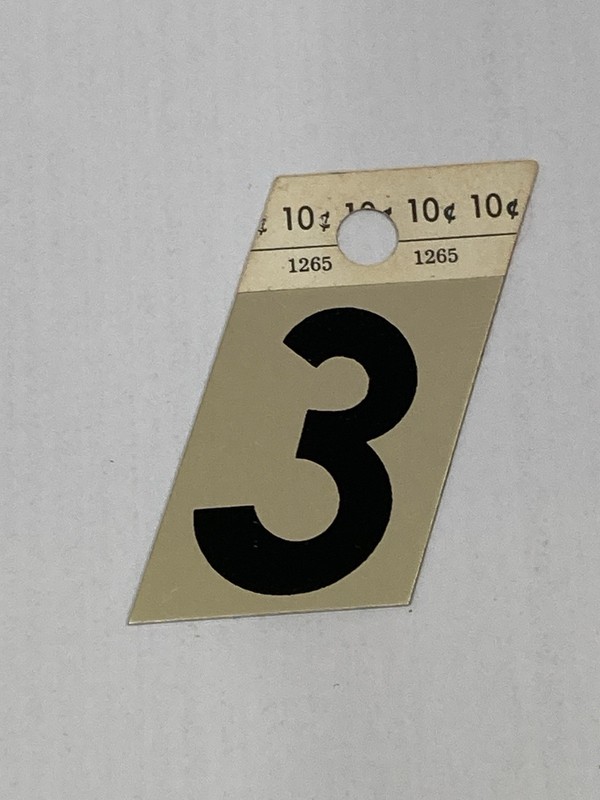 Approximately 1 1/2” 1.5 in. Adhesive Black & Gold Aluminum House Numbers 3 4 5 gallery