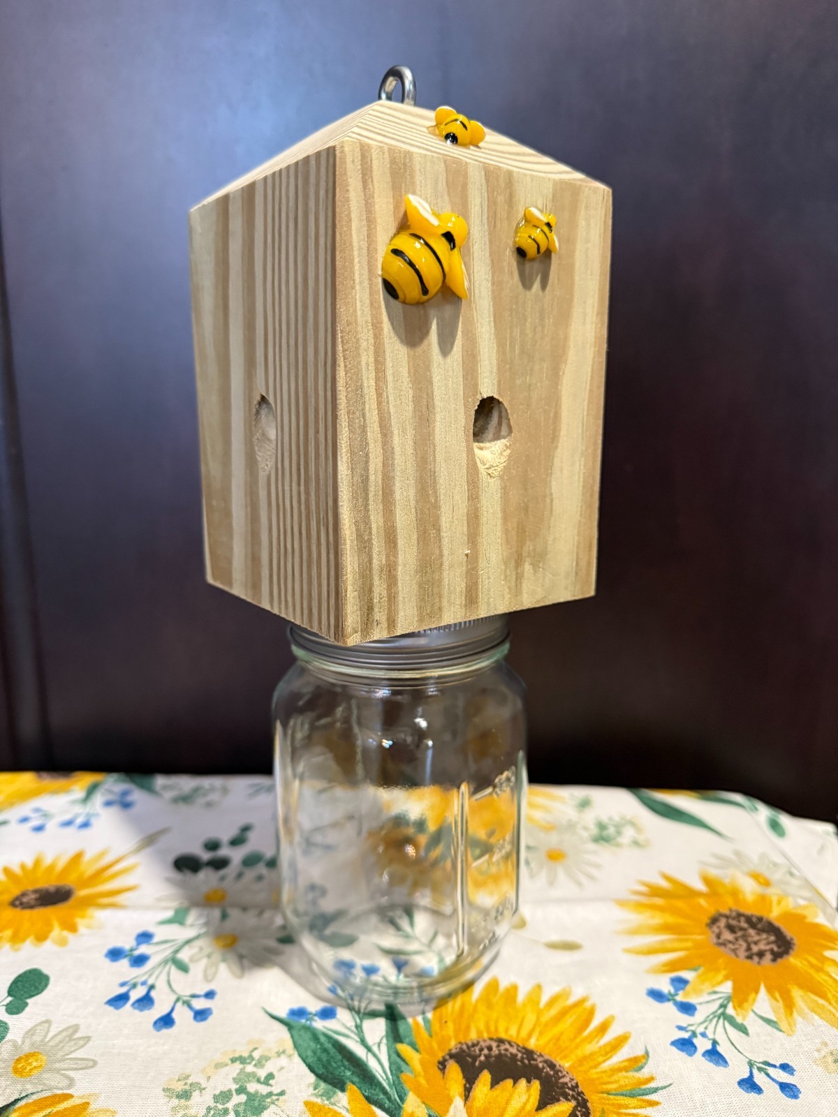 Bobby's Hand Made Carpenter Bee Trap --Treated Lumber Glass Jar included. gallery