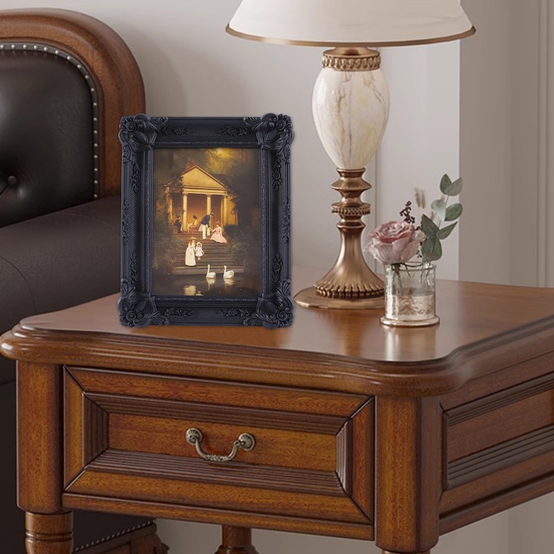 Vintage Picture Frames 5x7 Black Gothic Picture Frames for Tabletop and Wall ... gallery