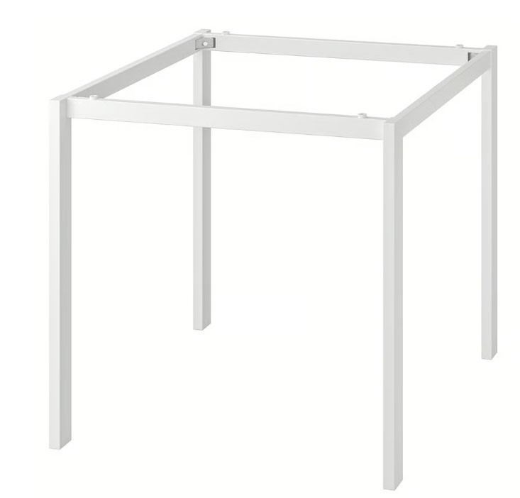 IKEA MELLTORP White table Underframe 29 1/2x29 1/2 " New in Box 502.801.02 gallery