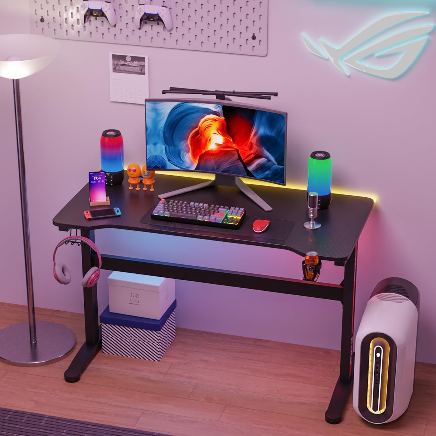Fdw 47 Inch Gaming Desk Large Desktop Computer Desk Student Pc Desk Extra Large gallery