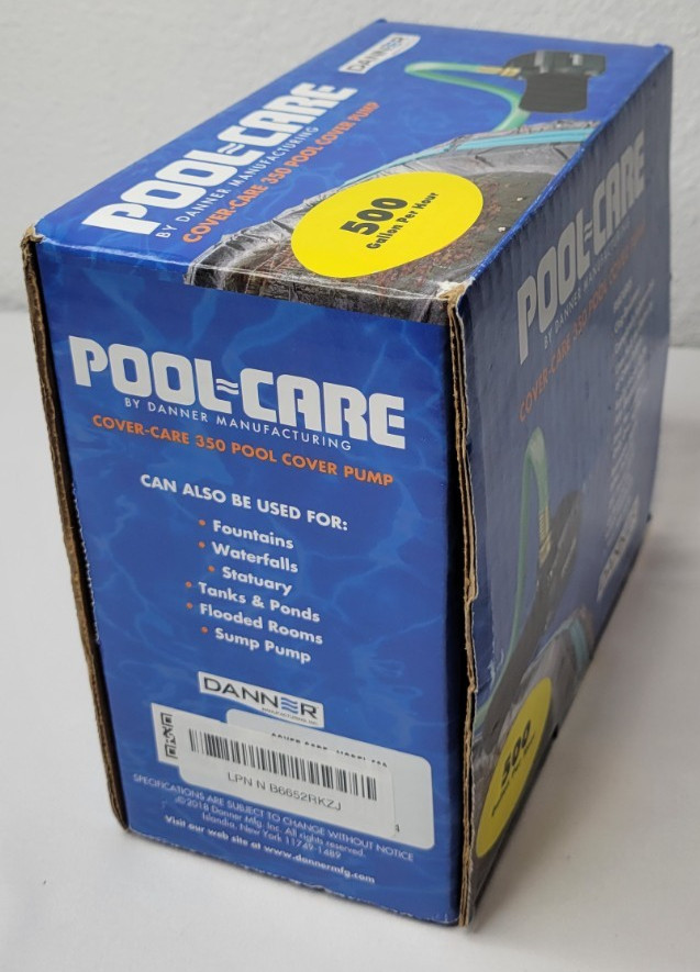Danner Cover-Care 500 GPH Magnetic Drive Pool Cover Pump 02555 25ft Cord New gallery