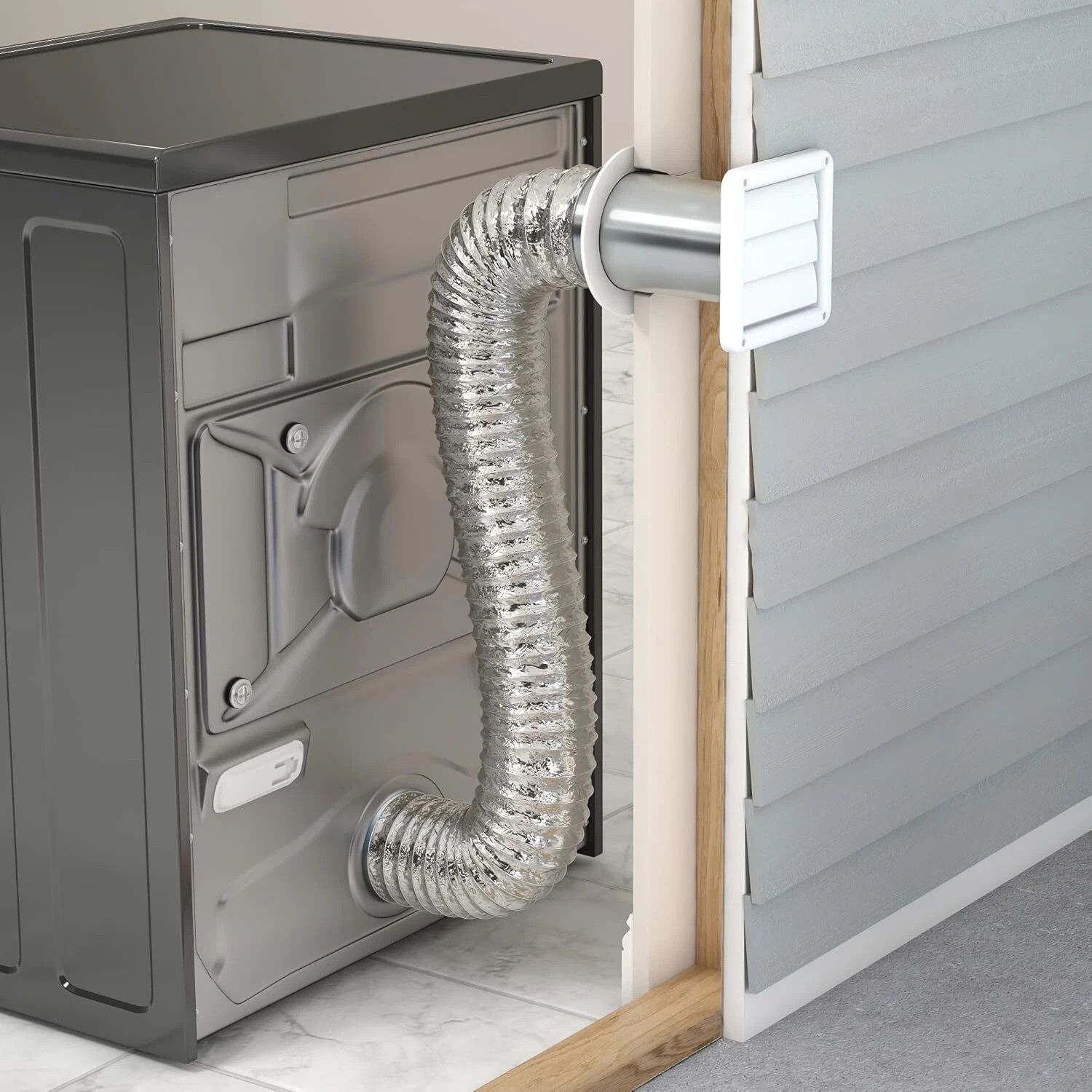 Deflecto Supurr-Vent Louvered Weather-Resistant Outdoor 4 Inches, White gallery